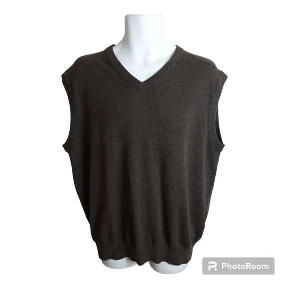 State Cashmere Men's Sweater Vest. 100% Cashmere, Brown. Pre-owned, Size XXL - Picture 1 of 16